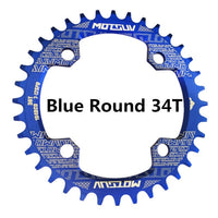 Bicycle Crank 104BCD Round Shape Narrow Wide 32T/34T/36T/38T MTB Chainring Bicycle Chainwheel Bike Circle Crankset Single Plate