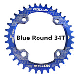 Bicycle Crank 104BCD Round Shape Narrow Wide 32T/34T/36T/38T MTB Chainring Bicycle Chainwheel Bike Circle Crankset Single Plate