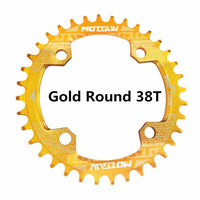 Bicycle Crank 104BCD Round Shape Narrow Wide 32T/34T/36T/38T MTB Chainring Bicycle Chainwheel Bike Circle Crankset Single Plate