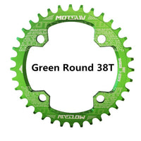 Bicycle Crank 104BCD Round Shape Narrow Wide 32T/34T/36T/38T MTB Chainring Bicycle Chainwheel Bike Circle Crankset Single Plate