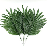 12Pcs 2Kind Large Artificial Fake Monstera Palm tree Leaves Green Plastic Leaf Wedding DIY Decoration Cheap Flowers Leaves Plant