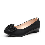 Women Ballet Shoes Women Wedges Shoes for Work Cloth Sweet Loafers Slip On Women&#39;s Pregnant Wedges  Shoes Oversize Boat Shoes