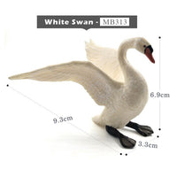 White Crocodile Panda Chimpanzee wildebeest Koala Deer Swan animal model figure figurine home decor decoration accessories toys
