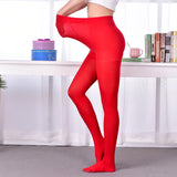 600D New Winter Thick Tights Plus Size Women Anti-hook Tear Resistant Super Elastic Large Size Color Opaque Pantyhose Female