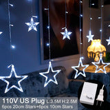 QIFU USB rideau lumineux joyeux noël décor pour la maison 2019 noël ornements arbre de noël pendentifs noël cadeaux nouvel an 2020