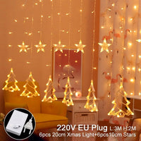 QIFU USB rideau lumineux joyeux noël décor pour la maison 2019 noël ornements arbre de noël pendentifs noël cadeaux nouvel an 2020
