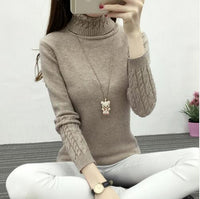 2019 Hot Autumn Winter Women Sweaters and Pullovers Fashion turtleneck Sweater Women twisted thickening slim pullover sweater