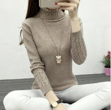 2019 Hot Autumn Winter Women Sweaters and Pullovers Fashion turtleneck Sweater Women twisted thickening slim pullover sweater