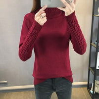2019 Hot Autumn Winter Women Sweaters and Pullovers Fashion turtleneck Sweater Women twisted thickening slim pullover sweater
