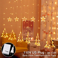 QIFU USB rideau lumineux joyeux noël décor pour la maison 2019 noël ornements arbre de noël pendentifs noël cadeaux nouvel an 2020