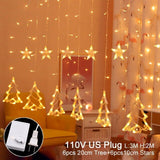 QIFU USB rideau lumineux joyeux noël décor pour la maison 2019 noël ornements arbre de noël pendentifs noël cadeaux nouvel an 2020