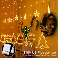 QIFU USB rideau lumineux joyeux noël décor pour la maison 2019 noël ornements arbre de noël pendentifs noël cadeaux nouvel an 2020
